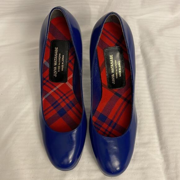 JUNYA WATANABE Comme des Garcons Pump Heels Shoes Royal Blue Size 7 - Picture 11 of 11